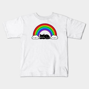 Cat on the Rainbow Kids T-Shirt